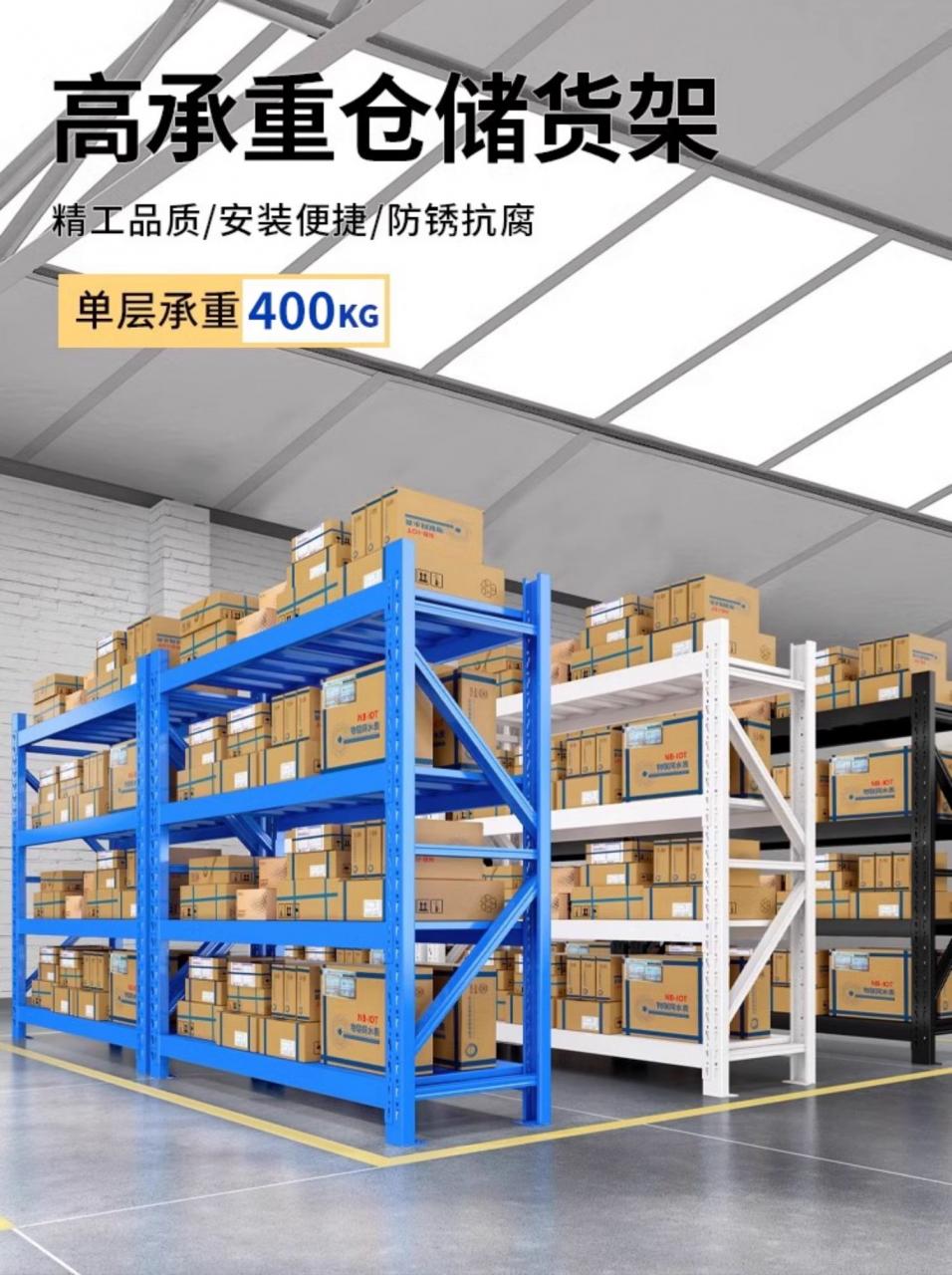 标准中型仓储货架,电商货架批发 产品中心-第1张 第1张